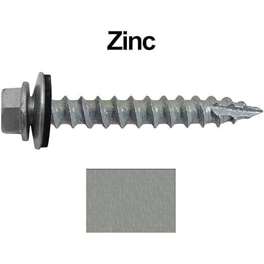 #14 Metal Roofing Screws: (250) Screws x 1-1/2" Galvanized Hex Head Sheet Metal Roof Screw. Self Starting Metal to Wood Sheet Metal Screws with EPDM Washer. for Corrugated Roofing