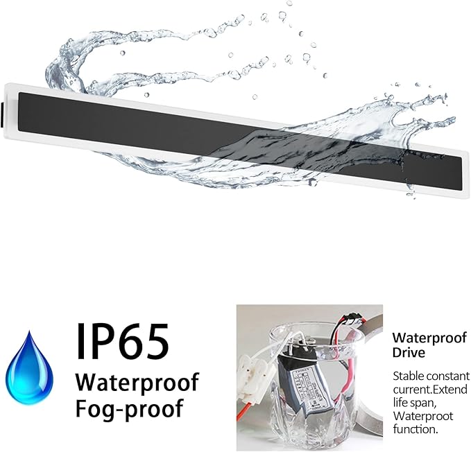 Aipsun Outdoor Wall Lighting 1 Pack, Black LED Exterior Sconces 3000K,31.5inch Modern Outdoor Wall Light Fixtures for House Courtyard Balcony Porch