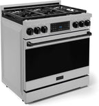 Gordon Ramsay by THOR Kitchen 36 Inch Professional Liquid Propane Range with Tilt Panel Touch Control in Stainless Steel/Black