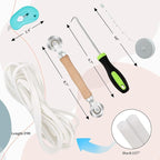 Windows Screen Replacement and Screen Door Repair Kit, 6Pcs Window Screen Fiberglass Mesh Kit - Window Screen & Screen Door Mesh & Screen Porch Repair Kit (White, 59" x 106")