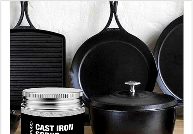 Culina Cast Iron Cleaning & Restoring Scrub | Removes Rust Without Scratching & Care Before Cleaning, Washing & Seasoning | 100% Natural | for Cast Iron Skillets, Pans & Cookware