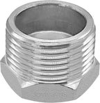 Joywayus Stainless Steel Hex Head Bushing Reducer Pipe Fitting 1 NPT Male × 1/4 NPT Female (Pack of 2)