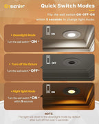 Ensenior 6 Pack 4 inch Gimbal Led Recessed Light with Night Light, 90° Adjustable Directional Eyeball Lighting, Dimmable, 2700K/3000K/3500K/4000K/5000K, 700LM, 9W=85W-FCC Certified