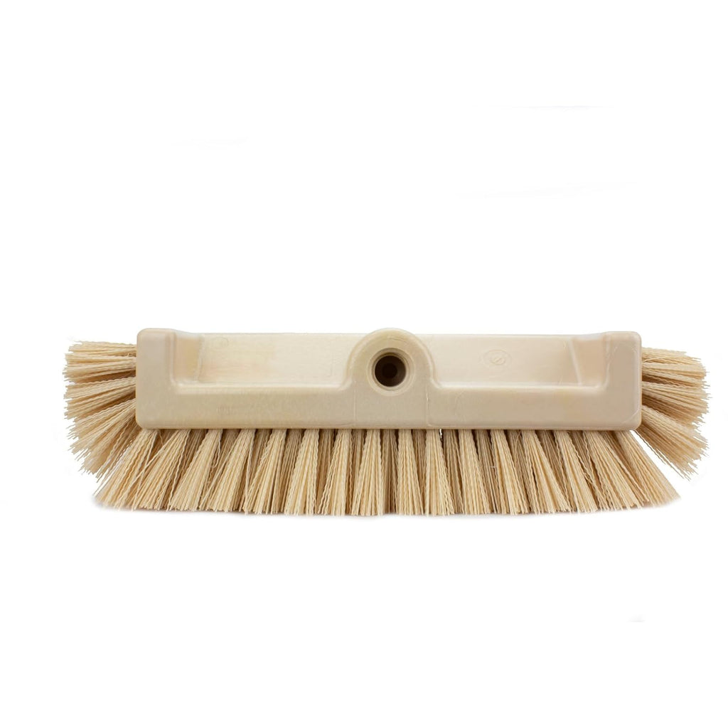SPARTA Multi-Level Tile Scrub Brush 12" Wide Brush Head, Heavy-Duty Tile Cleaning Brush with End Bristles for Commercial Tiles, Tubs and Floor, Plastic, 12 Inches, Tan, (Pack of 12)