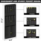 Large Power Tool Organizer Cart with Charging Station 8 Drill Holder Garage Storage Standing Heavy Duty and Stability Storage Rack Utility Tool Shelf (Black)