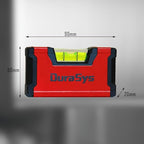 Small Magnetic Portable Level, 1 Vial Compact Horizontal Level Tool, 3.5" Smart Pocket-Sized Shock-resistant Aluminium Mini