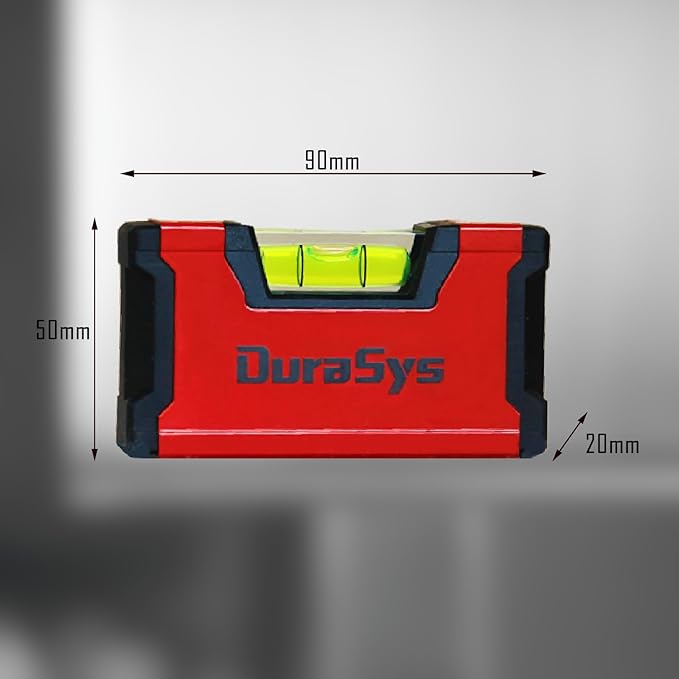 Small Magnetic Portable Level, 1 Vial Compact Horizontal Level Tool, 3.5" Smart Pocket-Sized Shock-resistant Aluminium Mini