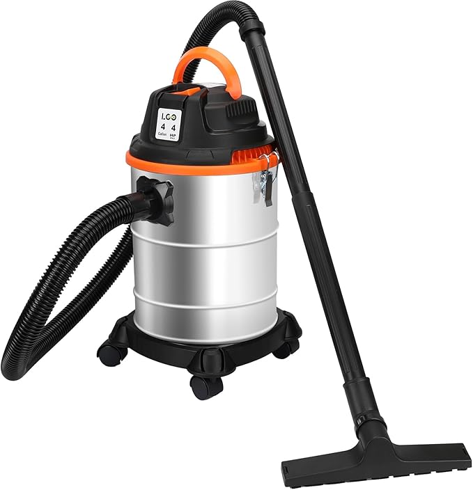 LIGO Shop Vacuum Wet and Dry, 4 Gallon Shop Vac with Accessories, Staninless Steel Tank, 4HP, for Workshop, Garage, Home and Car Vacuum Cleaner