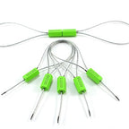 100 Green Pull Tight Steel Cable Tie Seals (Numbered)