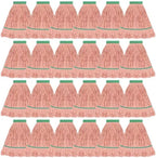 Matthew Cleaning Heavy Duty Mop Head Commercial Replacement for General and Floor Cleaning, Wet Industrial Blue Cotton Looped End String Head Refill (Case of 24) Orange