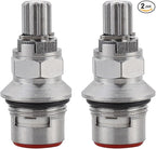 2 Pack Ceramic Disc Cartridge Replacement for 910-9000, Compatible with Price Pfister Hot & Cold Ceramic Valve, For Use on Two Handle Lavatory and Kitchen Faucets, 12 Point Broach