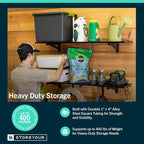StoreYourBoard 2-Pack Heavy Duty Wall Shelves 1ft x 4ft – Wall-Mounted Garage Storage Shelving and Organization for Sheds, Closets, or Utility Rooms – Holds 200 lbs - Black