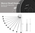 Shower Head Cleaning Brushes, Shower Head Cleaning Tool, 10 Sizes Descaler Needles, Rust-Proof Showerhead Cleaner Set (Shower Head Cleaning Brushes/Descaler Needles)