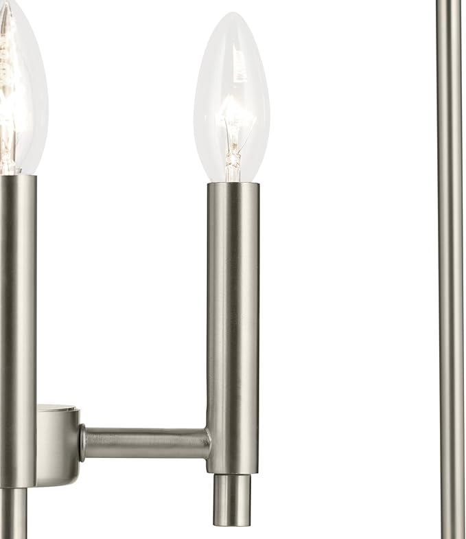 Kichler Madden 25.5" 4 Light Pendant in Brushed Nickel, Soft Modern Fixture, for an Entryway, Breakfast Nook, Laundry Room, (25.5" x 16"), 52722NI