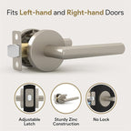 Mega Handles Ronn Passage Lever Door Handle Set for Hallway, Closet and Bathroom, Heavy Duty Door Levers, Fits All Standard Door Sizes, Screws Included - Satin Nickel (1 Pack)