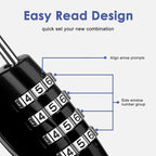 4 Digit Combination Lock Outdoor Padlock for School Gym Locker Outdoor Waterproof Padlock for School Gym Locker, Storage Unit,Garages, Sports Locker, Toolbox, Hasp Storage (2 Pack Black)