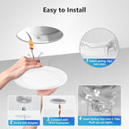 LVWIT Recessed Lighting 6 Inch, Recessed Lights Color Selectable 2700/3000/4000/5000/6000K 5CCT, 10W(120W Equivalent) Dimmable LED Can Lights with E26,LED Retrofit Recessed Light 6 Inch, 6 Pack