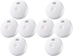 Smoke Detector 10 Year Battery, Smoke Fire Alarm with Photoelectric Sensor, Easy to Install with Magnetic Mount, Smoke Detectors with Silence Button & LED Lights for Home, 8 Pack
