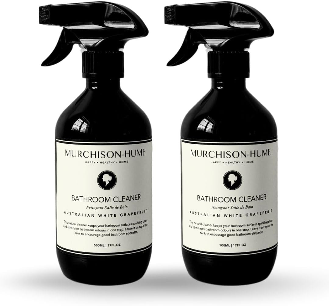 Murchison-Hume Powerful, Plant-based, Multi-Surface Bathroom Cleaner Spray for Basins, Tubs, Tiles, and Toilets. Eliminates Odor, 17oz, Australian White Grapefruit Scent 2 Pack