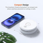 Jemay Smoke Detector Fire Alarms 9V Battery Operated with Photoelectric Sensor & Silence Button,10 Year Product Life Smoke Alarm Fire Detectors Easy to Install, 8 Packs