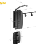 monTEK Swivel Bike Wall Mount, Bike Hangers for Garage, Bike Wall Mount with Two Extra Storage Hooks, Bike Hanger Wall Mount for Space Saving, Bike Rack Garage Holds Up to 77 lbs