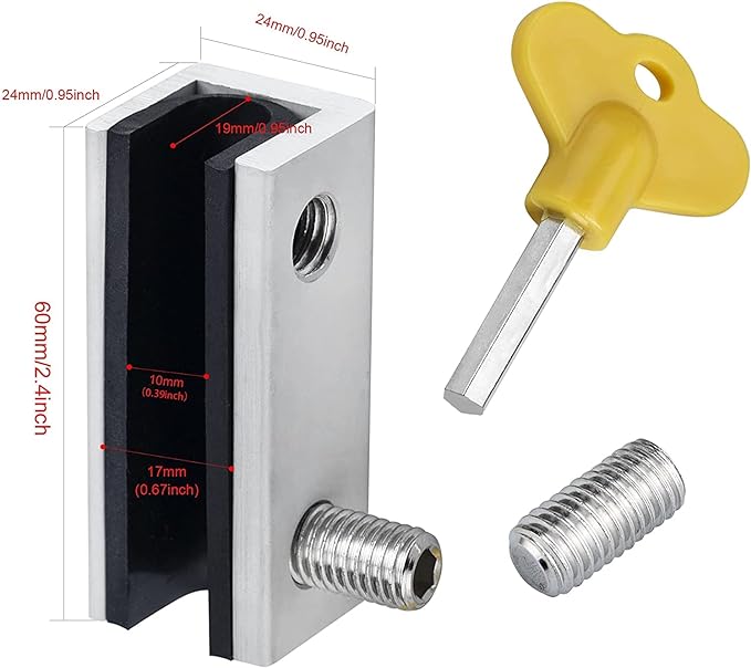 Window Locks, 8 Sets Sliding Security Window Lock with Key for Vertical & Horizontal Sliding Windows & Sliding Doors, Adjustable Window Locks Security Window Stoppers for Patio Bedroom Home and Office