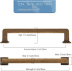 10 Pack 5"(128mm) Vintage Antique Brass Cabinet Pulls Kitchen Cabinet Handles Drawer Pulls Cupboard Hardware for Cabinets CK0078