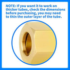 ChillWaves Brass Compression Tube Fitting, 1/2" OD x 1/2" NPT Male Compression Union Connector(5-PACK)