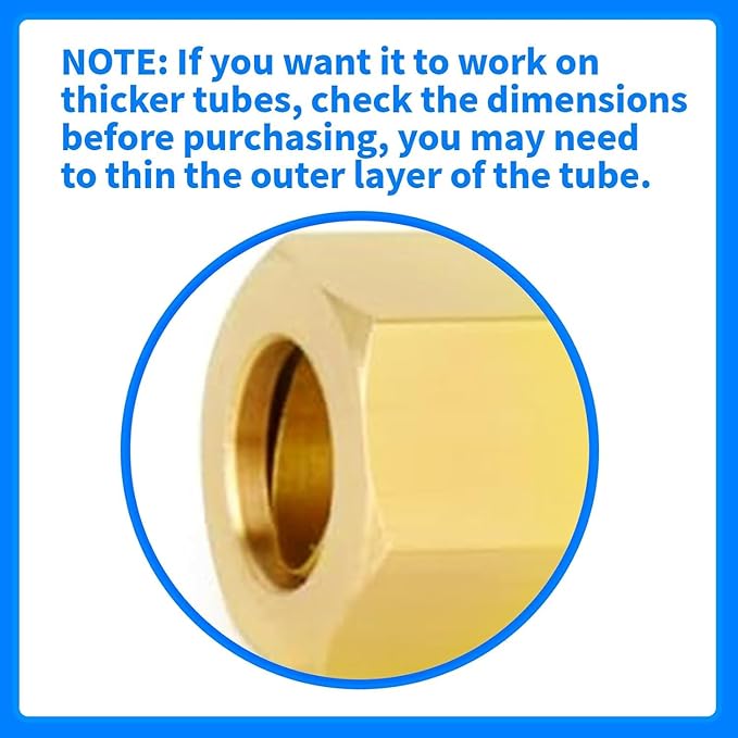 ChillWaves Brass Compression Tube Fitting, 1/2" OD x 1/2" NPT Male Compression Union Connector(5-PACK)