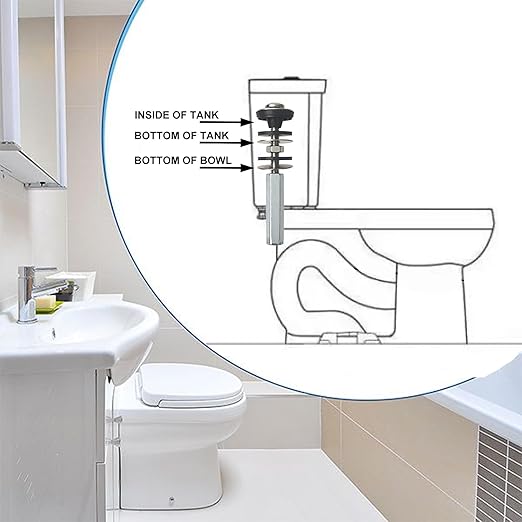 Upgraded Toilet Tank to Bowl Bolt Replacement Kit, Universal Heavy Duty Toilet Tank Bolts with Extra Long Nuts, Waterproof and Rustproof Stainless Steel(2 PCS)
