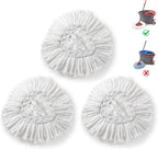 BonusLife 3-Pack Mop Head for O-Ceda EasyWrin Spin Mop Refill 1-Tank System Only Easy Cleaning Microfiber Replacement
