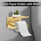 5-Piece Towel Bar Set Brushed Gold Bathroom Hardware Accessories Set Includes Multi-Purpose Toilet Paper Holder,Towel Holder Sets for Bathroom Stainless Steel Wall-Mounted 23.6in