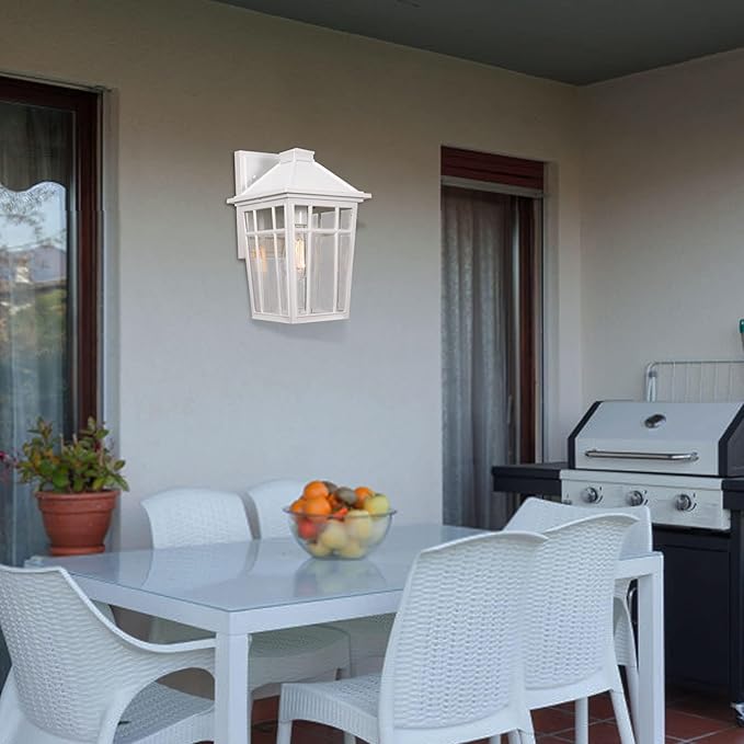 Darkaway 2pcs Outdoor Sconce Lights Wall Light Fixtures, 14inch Large Porch Light Outdoor Wall Anti-Rust Waterproof Aluminum with Glass Exterior Light Fixture for Patio Yard Garage