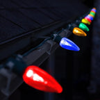 Holiday Lighting Outlet Smooth C9 Christmas Lights | Cool White LED Bulbs for Indoor & Outdoor Christmas Decor | Set of 25