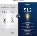 FLSNT LED Candelabra Light Bulbs 60W Equivalent E26 Base, Dimmable B11 LED Chandelier Light Bulbs, 2700K Soft White, 24 Pack UL,CA65 Listed.