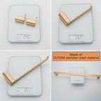 RANDOM Champagne Bronze Towel Bar Set 5 Piece Bathroom Hardware Set Include 9.8/23.6 Inch Towel Holder Toilet Paper Holder and 2 Towel Hooks Stainless Steel Bathroom Accessories Kit Wall Mount