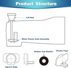 Enhon 2 Set Tub Spout Diverter Repair Kit, Includes 2 x Diverter Valve Stems, 2 x Cup Seals and Gates, Bathroom Shower Bathtub Leaky Faucet Repair Replacement Parts (Polished Brass,Classic)