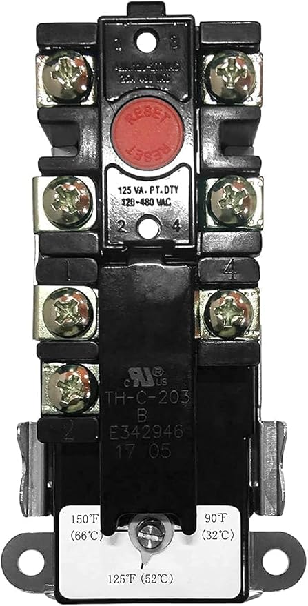 LONG TERM KST200&203 Electric Water Heater Thermostat kit for Double Element Heater, Includes 1x Upper Thermostat and 1x Lower Thermostat, Fit for Most Electric Water Heaters