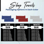 Shop Towels (White, 1000-Pack) - Bulk Cleaning Towel in a Bag, Mechanic Cotton Wipes for Car Maintenance, Auto Mechanics & Garage, Wipe Grease & Oil, Machine Wash & Reusable