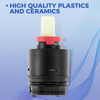Mgoodoo 40PHF-2 Pressure Balance Cartridge, 40mm Shower Cartridge Replacement Fit for Tub/Shower Faucet Valve