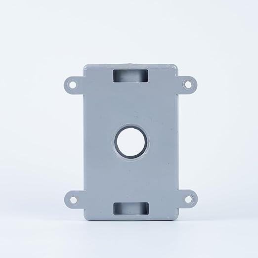 1/2-Inch or 3/4-Inch Weatherproof Electrical Junction Box with Adapters, Gray, Indoor/Outdoor Installation (Single-Gang 2PACK)