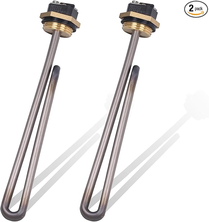 Titanium HE 55220 Tankless Water Heater Heating Element, Screw in 5.5KW 220V Replacement Part. Compatible With Ecosmart ECO POU 6 ECO 8, ECO 11, and Eco smart Water Heater Heating Elements .（2Pcs）