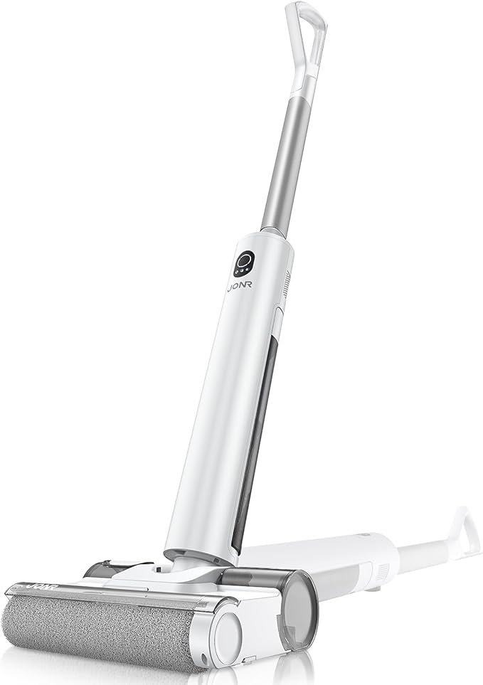 JONR S20 Pro FlexReach Wet Dry Vacuum Cleaner, 180° Lie-Flat Cordless Vacuum Mop All-in-One for Hard Floors, Floor Cleaner Machine with Self Propelled, 0.1Inch Edge Cleaning, One-Step Cleaning, White