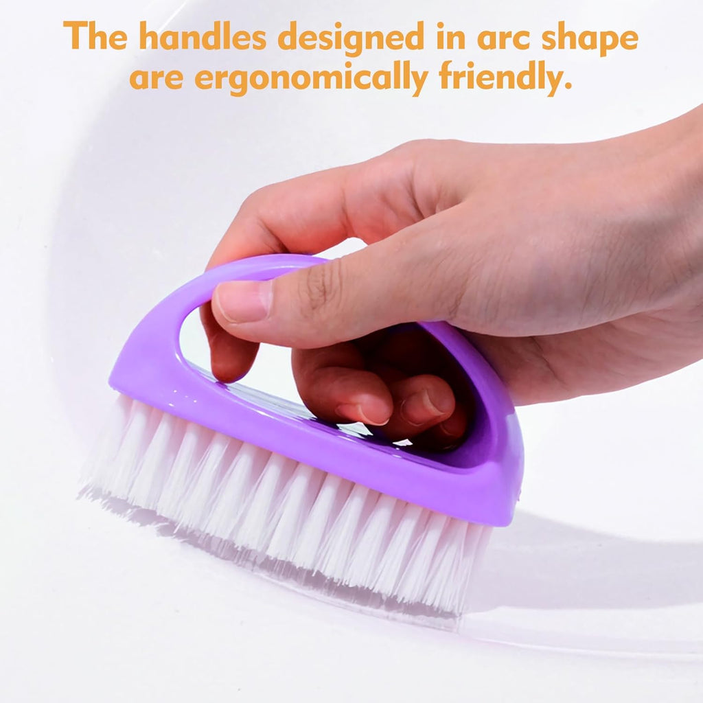 2 Pack Small Scrub Brush,Heavy Duty Stiff Nylon Bristles Cleaning Brush,Durable Small Cleaning Brush for Household Cleaning