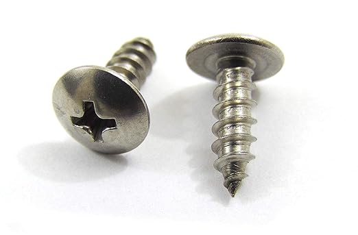 Bolt Dropper No. 6 x 1/2" Stainless Truss Head Phillips Wood Screw, (100 pc), 18-8 (304) Stainless Steel Sheet Metal Screws, Type A Point, Plain Finish by Bolt Dropper