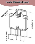 Resettable Standard Blade Fuse 3A ATC Automotive Fuse ATO Manual Reset Fuses Manual-Reset Blade Circuit Breaker for Boat Truck SUV Car Motorcycle 32VDC Fuses Assortment Kit