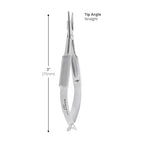 Excelta 383 Self-Opening Miniature Straight Tip Needle Nose Pliers, 3 Inch Stainless Steel, for Precision Work in Confined Spaces, Intermediate