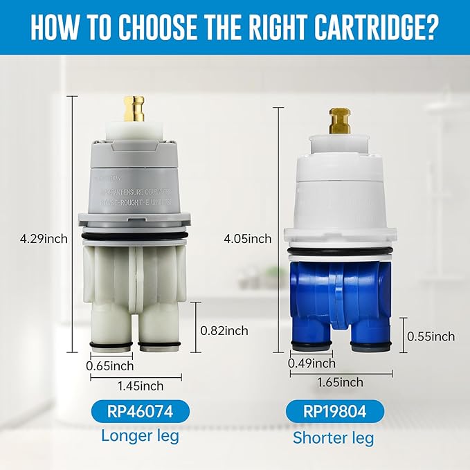RP46074 Shower Cartridge, Compatible with Delta 13/14 Series Shower Faucet, Replacement Monitor MultiChoice Cartridge, Single Handle Universal Shower Cartridge Repair Assembly with RP22734 Bonnet Nut