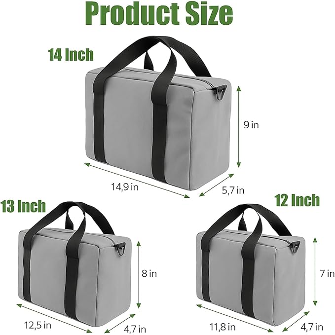 Small Tool Bag,Close Top Wide Mouth Tool Organizer Bag,Large Capacity Tool Bags for Men,Canvas Tool Storage Bag for Storage Handbag for Screwdrivers,Wrench,Pliers Hand Tools (Gray, 14 Inch)