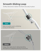 SONGMICS Clothes Drying Rack, Metal Laundry Drying Rack, Foldable, Space-Saving, Free-Standing Airer, with 2 Gullwings, Indoor Outdoor Use, Bed Linen Clothing, White ULLR540W01